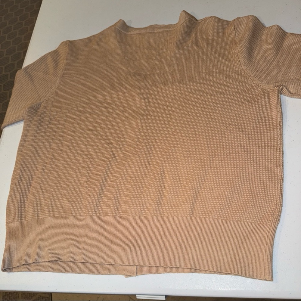 Sioni Women Cardigan Sweater Women Sz XL Beige‎ Pearl Buttons New NWT - Picture 8 of 12